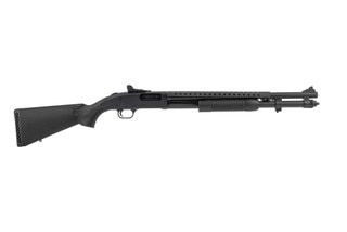 Mossberg 590 Persuader 12 gauge shotgun features a 20 inch barrel